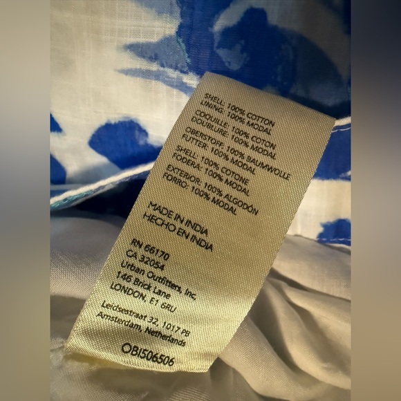 Anthropologie Maeve A-Line Printed Maxi Skirt SIZE 12  Blue Abstract - Picture 12 of 12